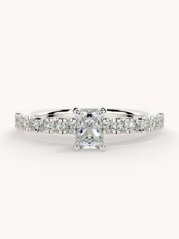 Valanova - White Gold Plated Sterling Silver and Certified Lab Grown Diamond 0.56Cts