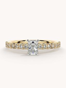 Valanova - Gold Plated Sterling Silver and Certified Lab Grown Diamond 0.56Cts