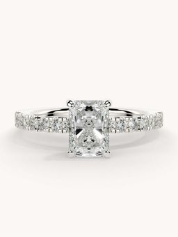 Valanova - White Gold Plated Sterling Silver and Certified Lab Grown Diamond 1.06Cts