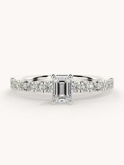 Valanova - White Gold Plated Sterling Silver and Certified Lab Grown Diamond 0.56Cts