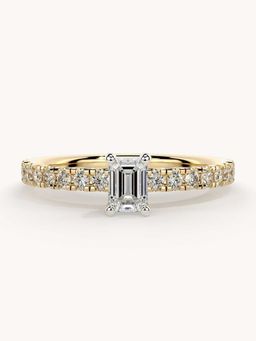 Valanova - Gold Plated Sterling Silver and Certified Lab Grown Diamond 0.56Cts