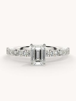 Valanova - White Gold Plated Sterling Silver and Certified Lab Grown Diamond 0.81Cts