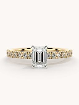 Valanova - Gold Plated Sterling Silver and Certified Lab Grown Diamond 0.81Cts