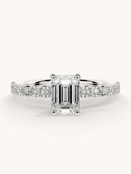 Valanova - White Gold Plated Sterling Silver and Certified Lab Grown Diamond 1.06Cts