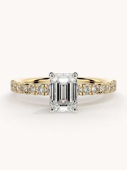 Valanova - Gold Plated Sterling Silver and Certified Lab Grown Diamond 1.06Cts