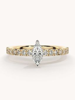 Valanova - Gold Plated Sterling Silver and Certified Lab Grown Diamond 0.56Cts