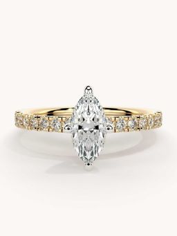 Valanova - Gold Plated Sterling Silver and Certified Lab Grown Diamond 0.81Cts