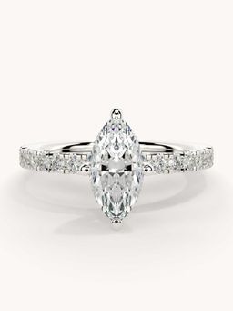 Valanova - White Gold Plated Sterling Silver and Certified Lab Grown Diamond 1.06Cts