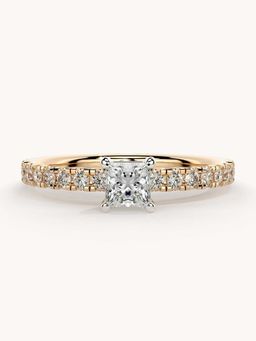 Valanova - Rose Gold Plated Sterling Silver and Certified Lab Grown Diamond 0.56Cts
