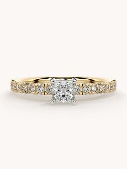 Valanova - Gold Plated Sterling Silver and Certified Lab Grown Diamond 0.56Cts