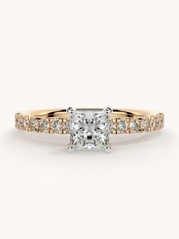 Valanova - Rose Gold Plated Sterling Silver and Certified Lab Grown Diamond 0.81Cts