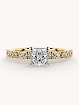 Valanova - Gold Plated Sterling Silver and Certified Lab Grown Diamond 0.81Cts