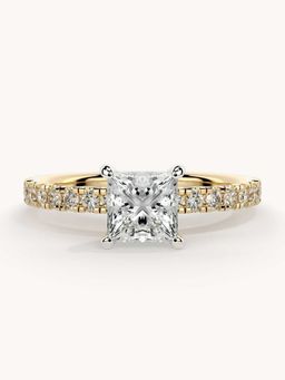 Valanova - Gold Plated Sterling Silver and Certified Lab Grown Diamond 1.06Cts