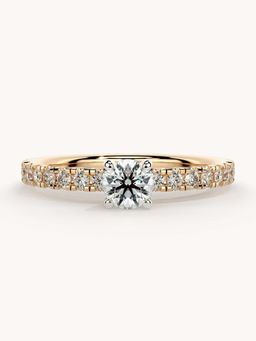 Valanova - Rose Gold Plated Sterling Silver and Certified Lab Grown Diamond 0.56Cts