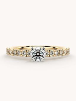Valanova - Gold Plated Sterling Silver and Certified Lab Grown Diamond 0.56Cts