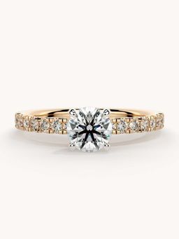 Valanova - Rose Gold Plated Sterling Silver and Certified Lab Grown Diamond 0.81Cts