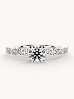 Valanova - White Gold Plated Sterling Silver and Certified Lab Grown Diamond 0.81Cts