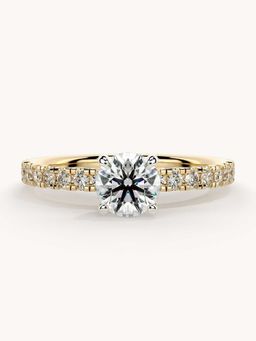 Valanova - Gold Plated Sterling Silver and Certified Lab Grown Diamond 0.81Cts