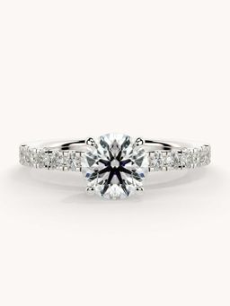 Valanova - White Gold Plated Sterling Silver and Certified Lab Grown Diamond 1.06Cts