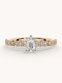 Valanova - Rose Gold Plated Sterling Silver and Certified Lab Grown Diamond 0.56Cts