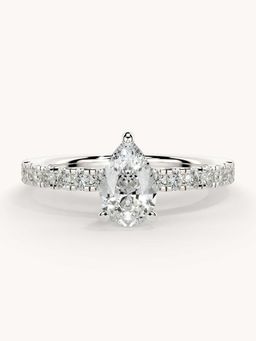 Valanova - White Gold Plated Sterling Silver and Certified Lab Grown Diamond 0.81Cts