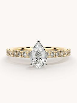 Valanova - Gold Plated Sterling Silver and Certified Lab Grown Diamond 0.81Cts