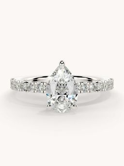 Valanova - White Gold Plated Sterling Silver and Certified Lab Grown Diamond 1.06Cts