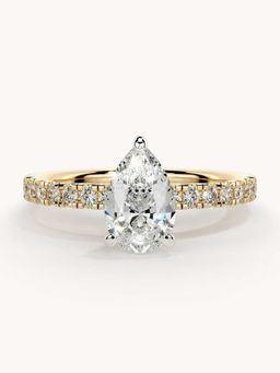 Valanova - Gold Plated Sterling Silver and Certified Lab Grown Diamond 1.06Cts