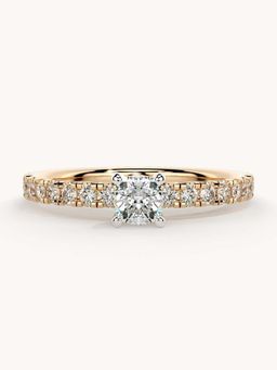 Valanova - Rose Gold Plated Sterling Silver and Certified Lab Grown Diamond 0.56Cts