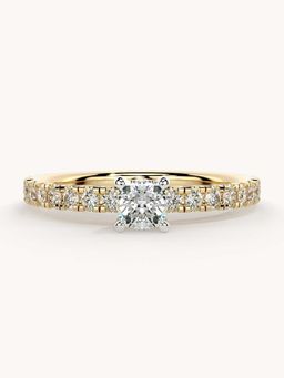 Valanova - Gold Plated Sterling Silver and Certified Lab Grown Diamond 0.56Cts