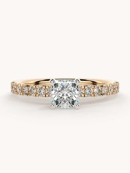 Valanova - Rose Gold Plated Sterling Silver and Certified Lab Grown Diamond 0.81Cts