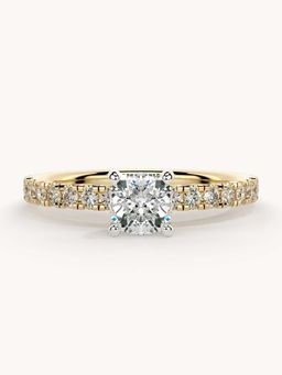 Valanova - Gold Plated Sterling Silver and Certified Lab Grown Diamond 0.81Cts
