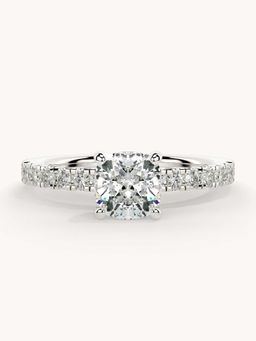 Valanova - White Gold Plated Sterling Silver and Certified Lab Grown Diamond 1.06Cts