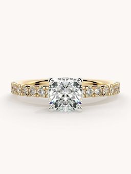 Valanova - Gold Plated Sterling Silver and Certified Lab Grown Diamond 1.06Cts