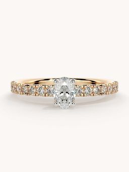 Valanova - Rose Gold Plated Sterling Silver and Certified Lab Grown Diamond 0.56Cts