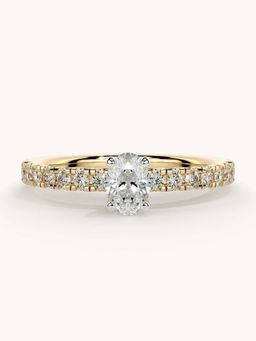 Valanova - Gold Plated Sterling Silver and Certified Lab Grown Diamond 0.56Cts