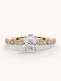 Valanova - Rose Gold Plated Sterling Silver and Certified Lab Grown Diamond 0.81Cts