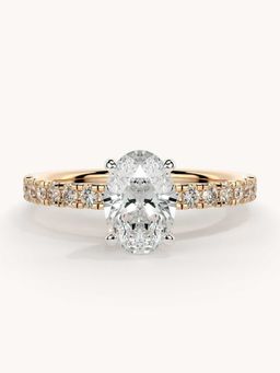 Valanova - Rose Gold Plated Sterling Silver and Certified Lab Grown Diamond 1.06Cts