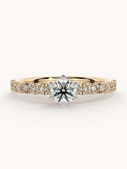 Valanova - Rose Gold Plated Sterling Silver and Certified Lab Grown Diamond 0.56Cts
