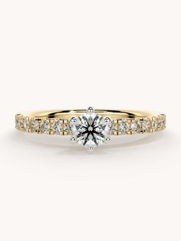 Valanova - Gold Plated Sterling Silver and Certified Lab Grown Diamond 0.56Cts
