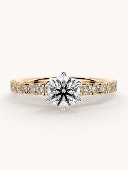 Valanova - Rose Gold Plated Sterling Silver and Certified Lab Grown Diamond 0.81Cts