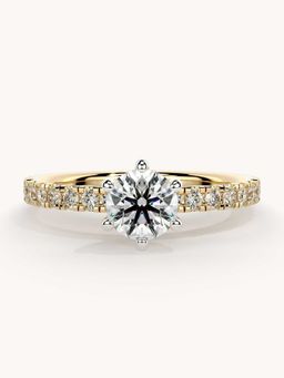 Valanova - Gold Plated Sterling Silver and Certified Lab Grown Diamond 0.81Cts