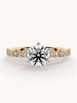 Valanova - Rose Gold Plated Sterling Silver and Certified Lab Grown Diamond 1.06Cts