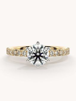 Valanova - Gold Plated Sterling Silver and Certified Lab Grown Diamond 1.06Cts