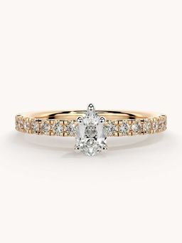 Valanova - Rose Gold Plated Sterling Silver and Certified Lab Grown Diamond 0.56Cts