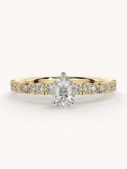 Valanova - Gold Plated Sterling Silver and Certified Lab Grown Diamond 0.56Cts