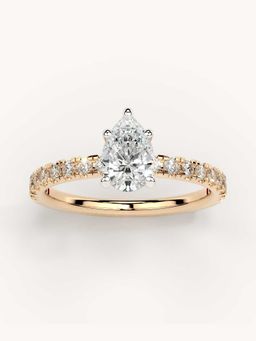 Valanova - Rose Gold Plated Sterling Silver and Certified Lab Grown Diamond 0.81Cts