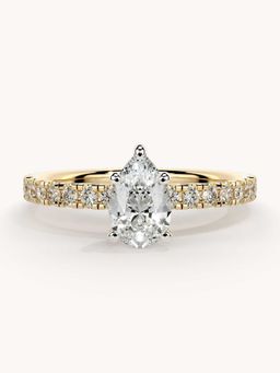 Valanova - Gold Plated Sterling Silver and Certified Lab Grown Diamond 0.81Cts