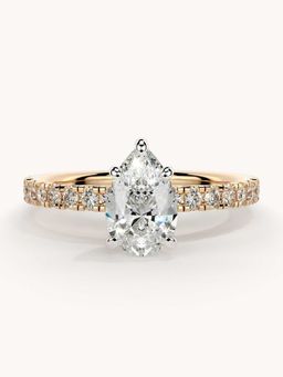 Valanova - Rose Gold Plated Sterling Silver and Certified Lab Grown Diamond 1.06Cts