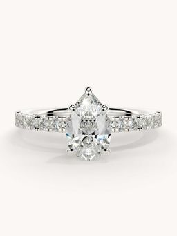 Valanova - White Gold Plated Sterling Silver and Certified Lab Grown Diamond 1.06Cts